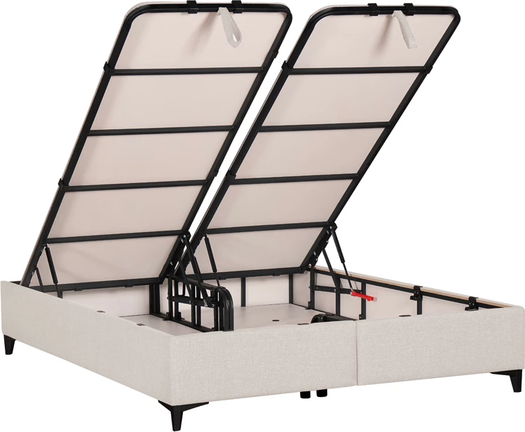 Baza krevati me hapësirë për depo, ngjyrë e bardhë e zbehtë, 160x200cm, 16-950