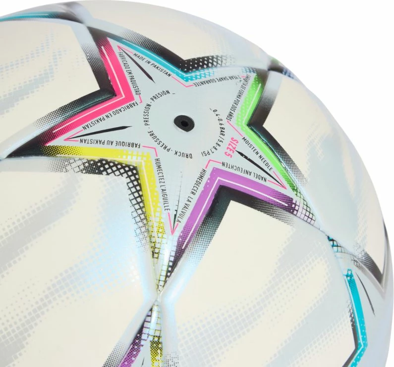 Top futbolli adidas UCL League J350 KE9768, bardhë/kaltër [Madhësia: 4]