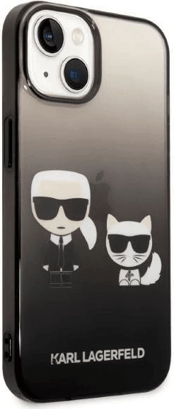 Mbështjellës KARL LAGERFELD KLHCP14STGKCK për iPhone 14 Plus, full body, mbrojtje kundër goditjeve, gradient black