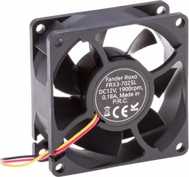 Ventilator kompjuteri Fander Roxo 7025L (FRX2-7025-LX) 70mm 12V 3-pin 1900rpm, zi