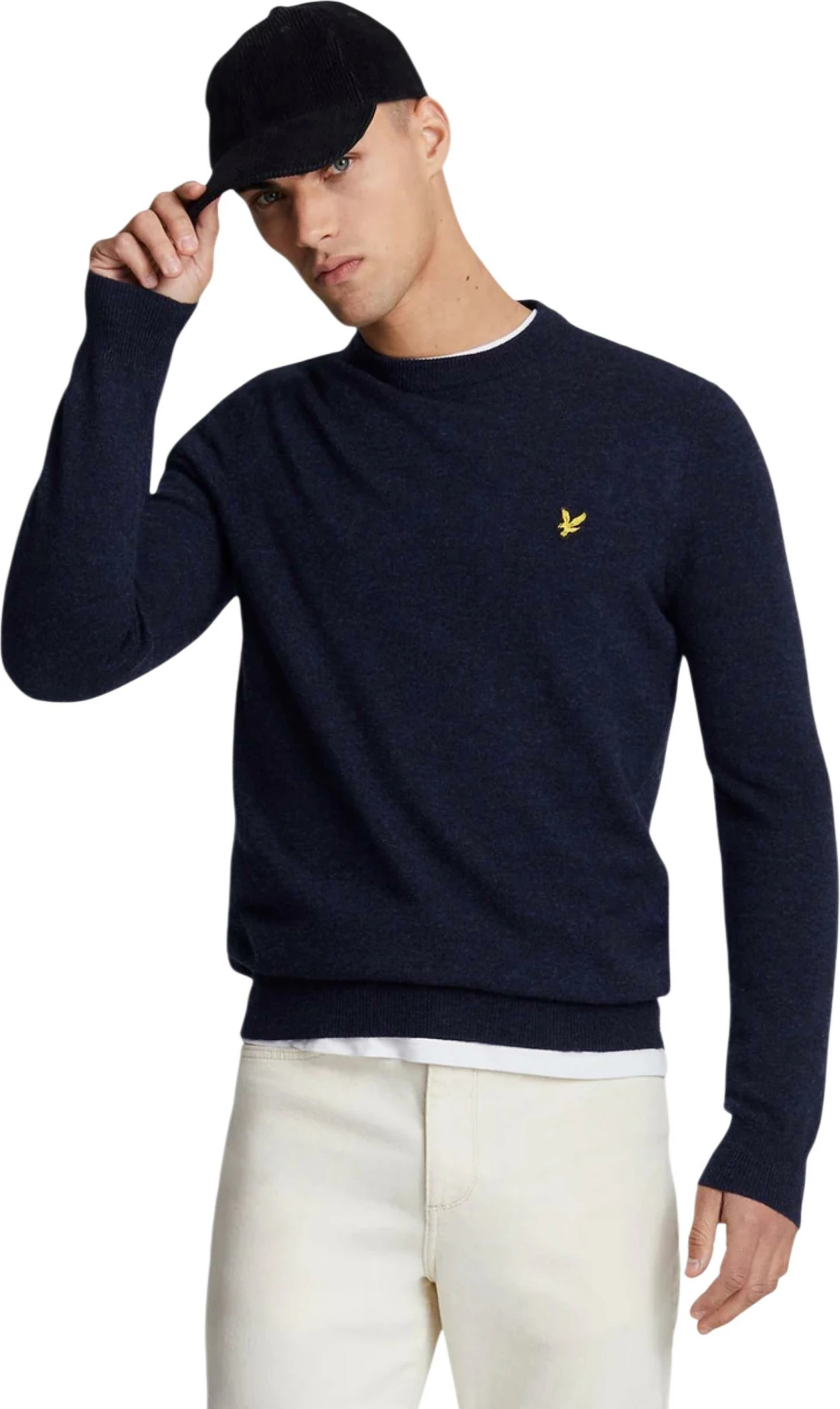 Xhemper për meshkuj Lyle & Scott KN2114VC, i kaltër i errët [Madhësia: L]
