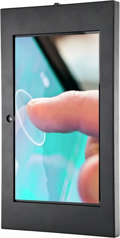 Mbajtës tavoline për tabletë Hannspree, 13.3", metal, me kyç, i zi