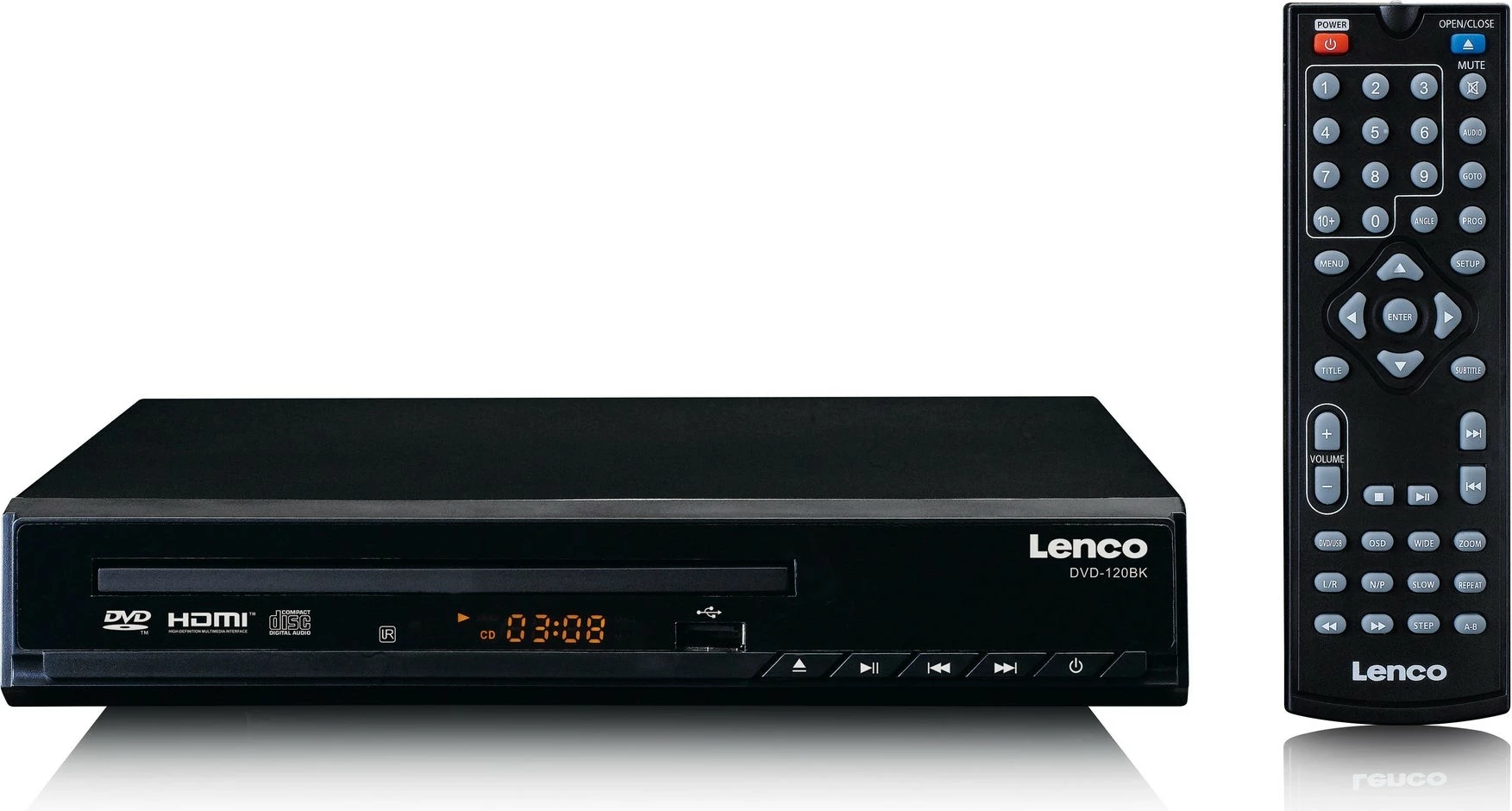 DVD Player Lenco DVD-120BK, HDMI, USB, i zi