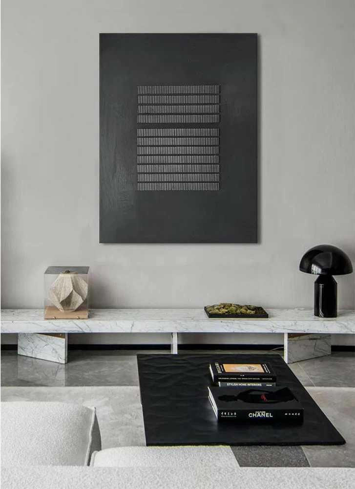 Pikturë dekorative BLACKSTORM, kanavacë e zezë, 75x100x3cm