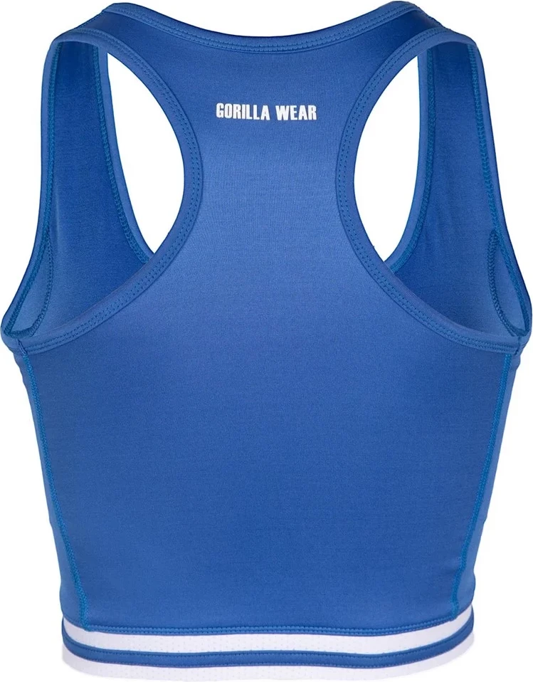 Mesa Zip Front Crop Top - Blue [Madhësia: XS]