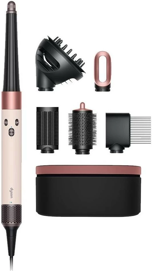 Tharëse flokësh Dyson Airwrap Multistyler i.d. Curly+Coily, 1300W, 6 koka, pastel rozë/rozë ari