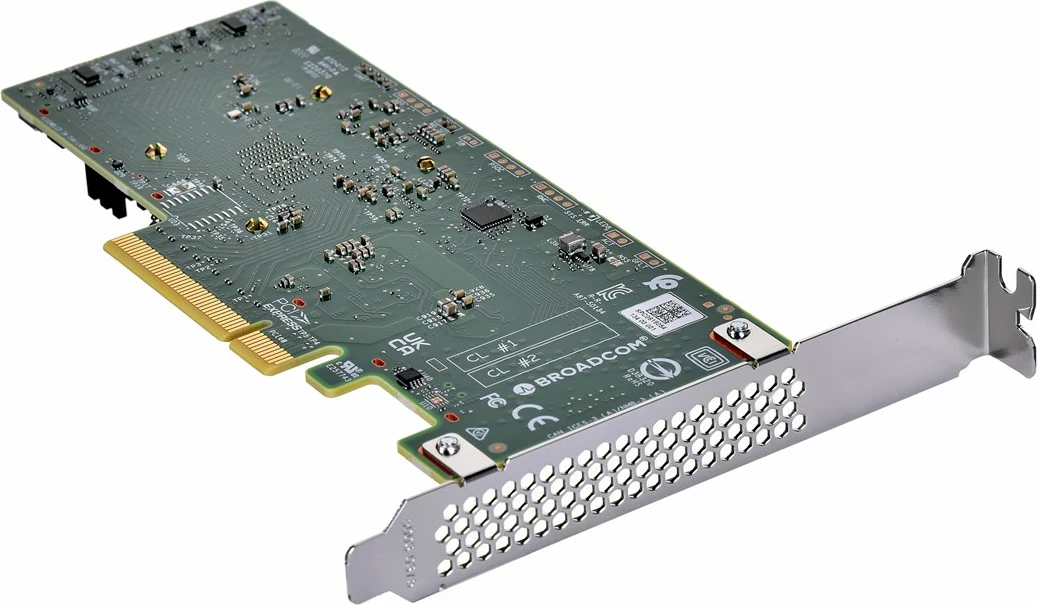 Kartë ndërfaqe Broadcom HBA 9500-16i për kompjuter, gri