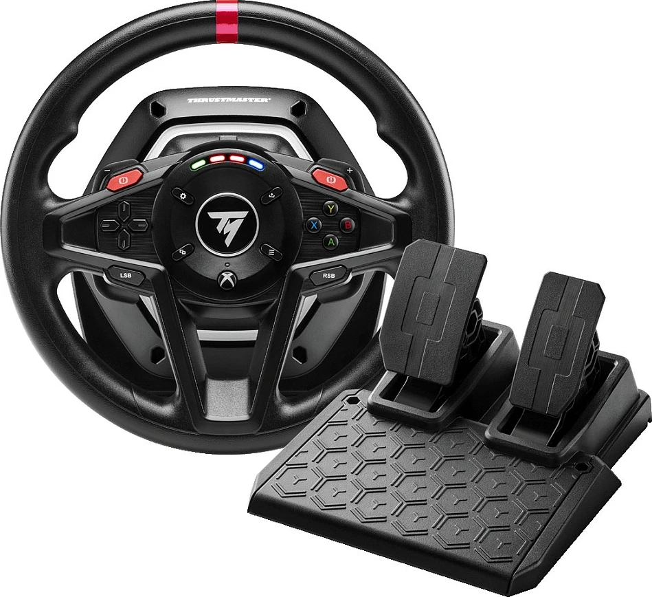 Set timon Thrustmaster T128 Shifter Pack, timon + pedale + shifter TH8S, USB, 900°, për PC/Xbox, i zi