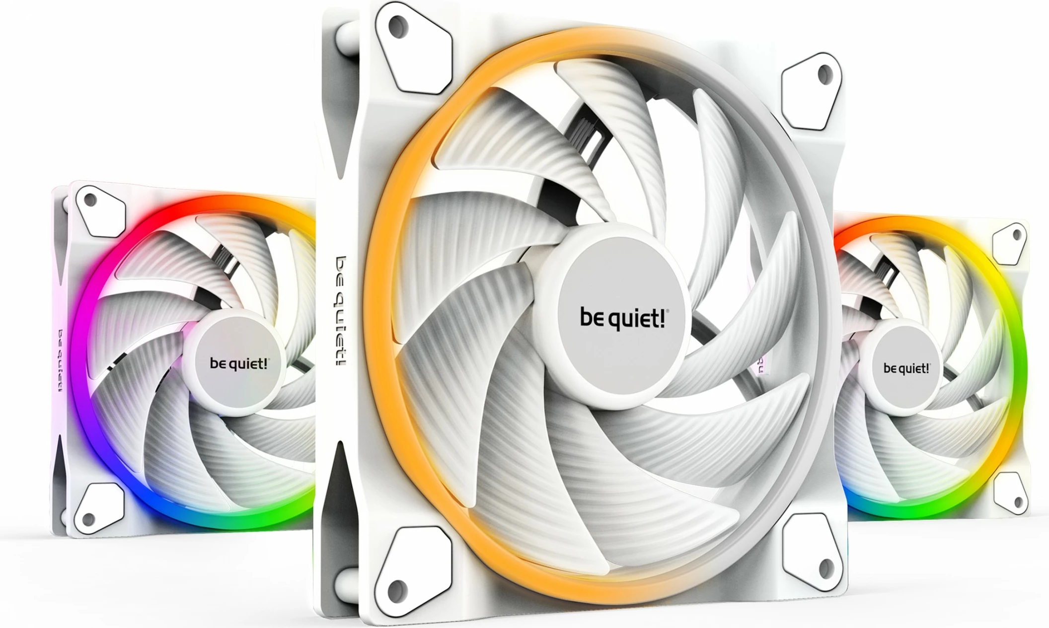 Ventilator kase Be Quiet! LIGHT WINGS 140mm PWM Triple-Pack high-speed, bardhë