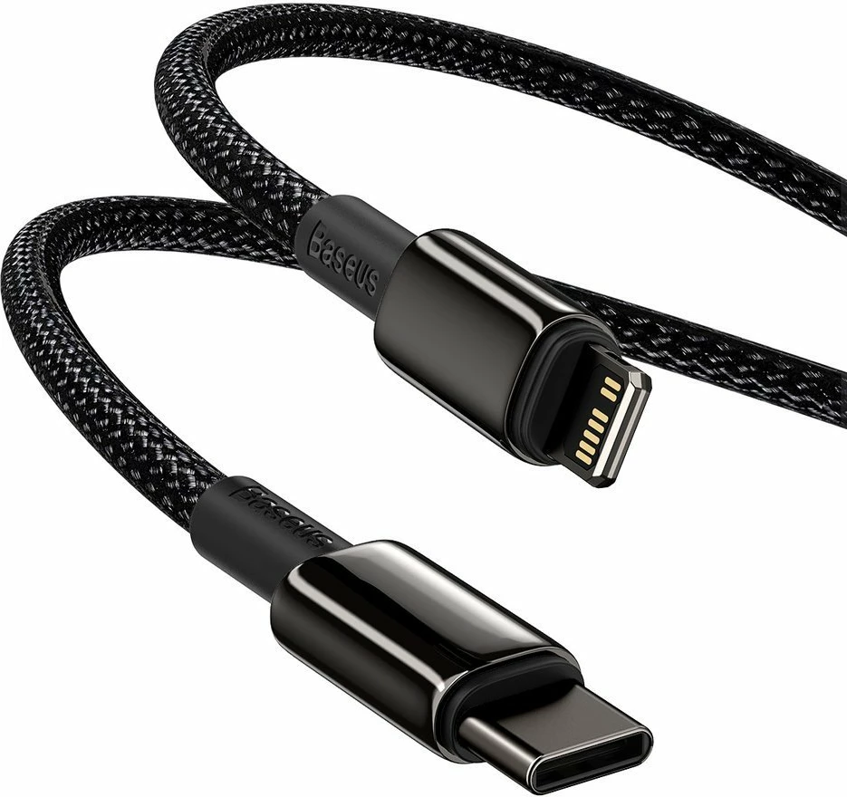 Kabllo Baseus CATLWJ-A01 USB-C në Lightning, 2m, 20W, e zezë
