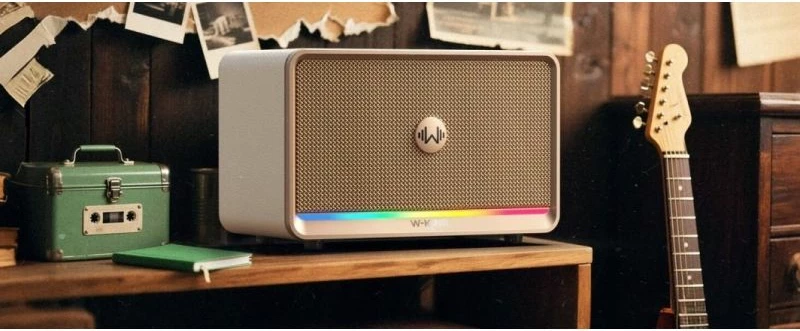 Altoparlant Bluetooth portativ W-KING H330, krem