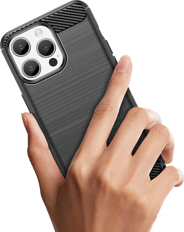 Mbështjellës për celular Hurtel Carbon Case për iPhone 15 Pro, TPU, kaltër