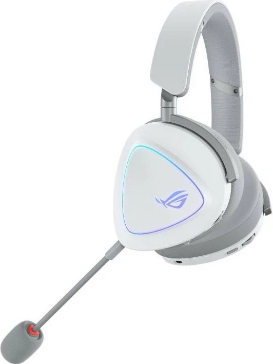 Kufje Asus ROG DELTA II, on-ear, wireless/wired, të bardha