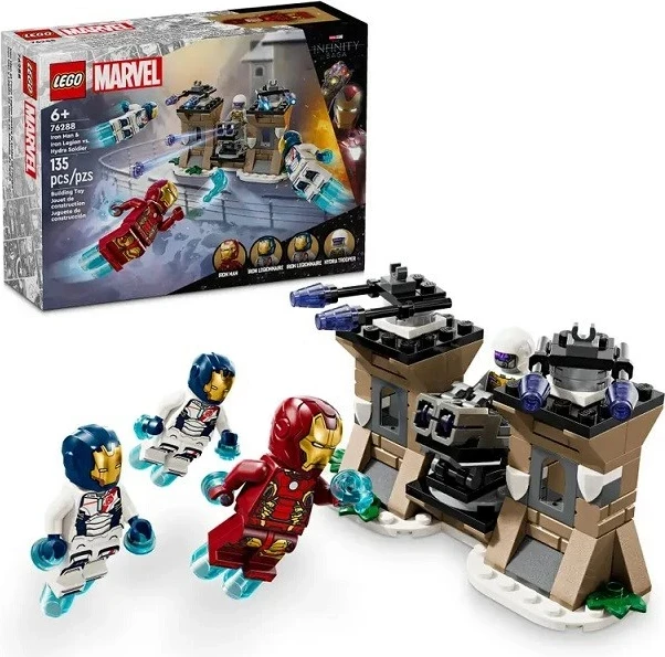 Set LEGO Super Heroes 76288 Iron Man dhe Iron Legion kundër ushtarit Hydra