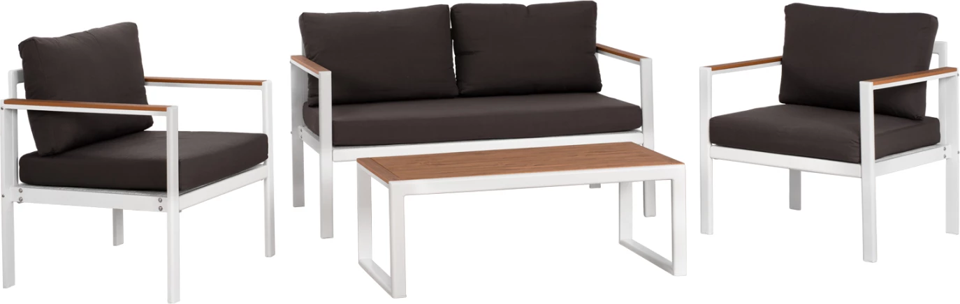 Set alumini për jashtë 4 pjesë LIFE Bardhë-Gri FH5089.11