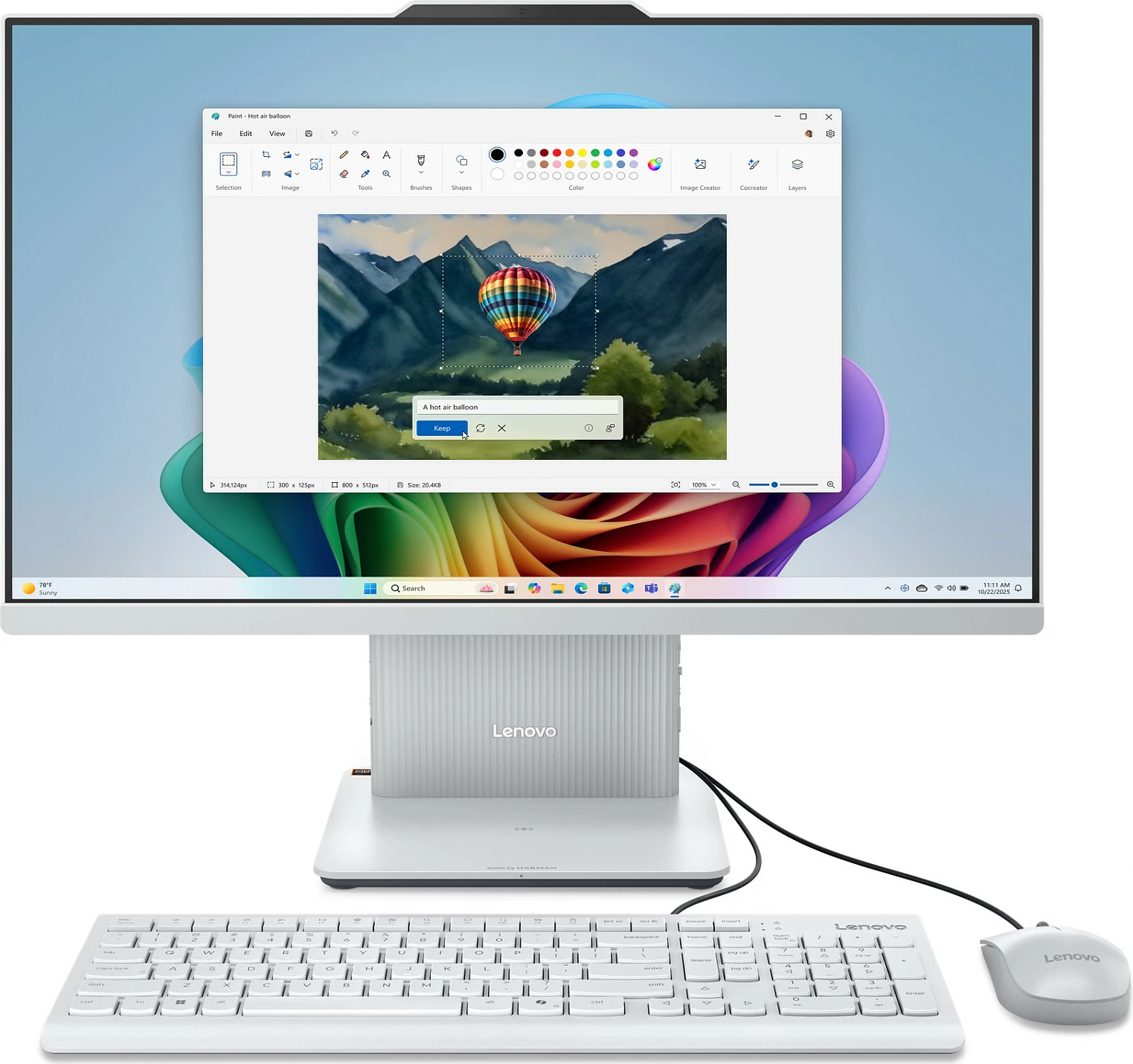 Kompjuter All-in-One Lenovo IdeaCentre 24AKP10, Ryzen 5 220, 16GB RAM Memorje, 1TB SSD, 23.8" FHD, Windows 11 Home, Cloud Grey
