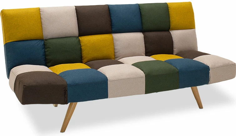 Divan-krevet 3 ulëse Freddo II me pëlhurë shumëngjyrëshe 182x81x84cm