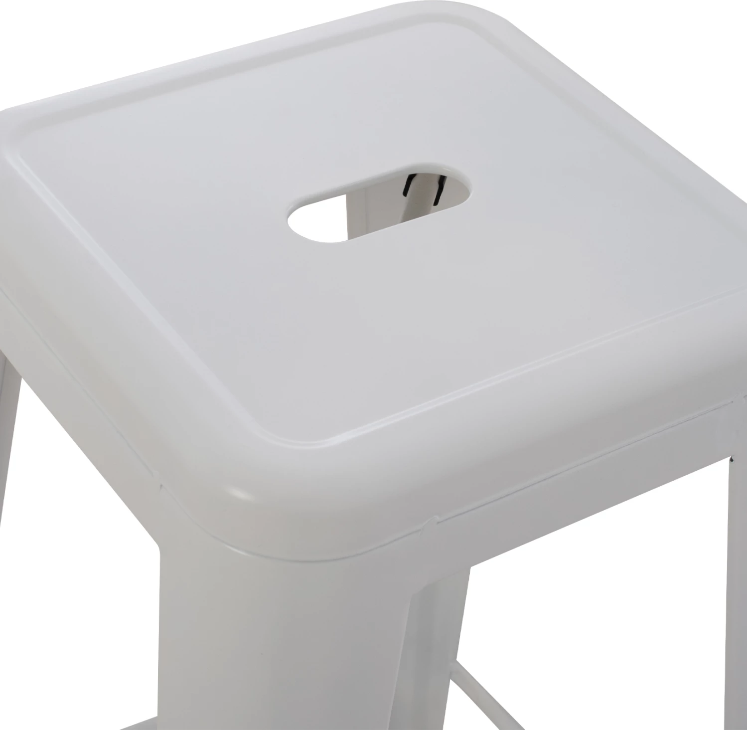 Karrige për bar MELITA-PRO FH8642.41 metalike, ngjyrë e bardhë mat, 43x43x78H cm