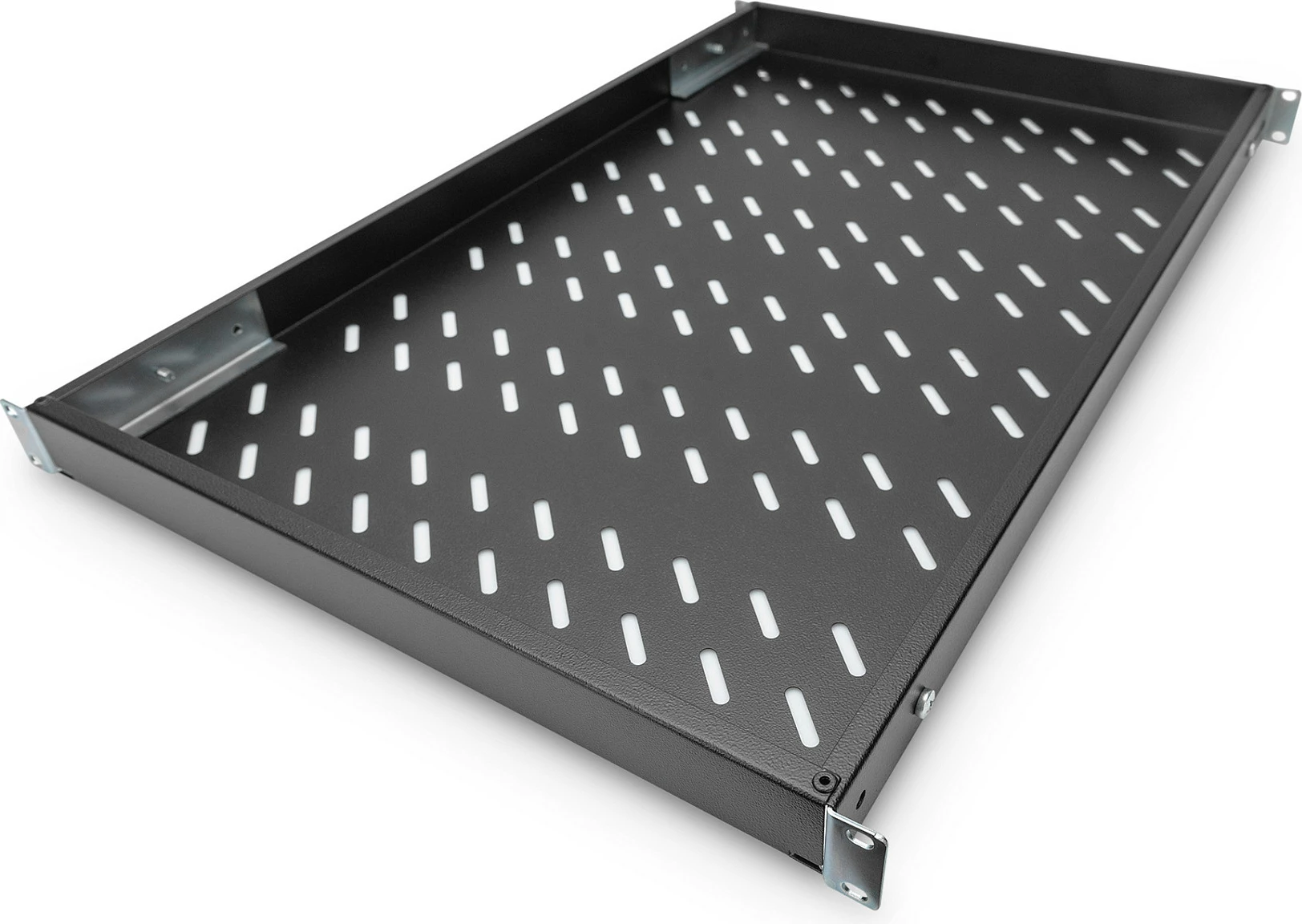 Raft kabineti Digitus 1U 44x482x700-1180mm, deri 50kg, zi