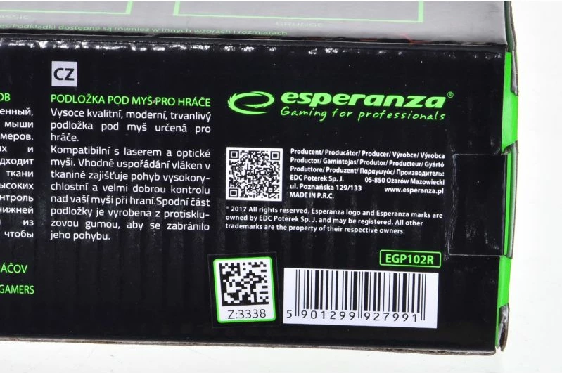 Mouse pad gaming Esperanza, portokalli/zi