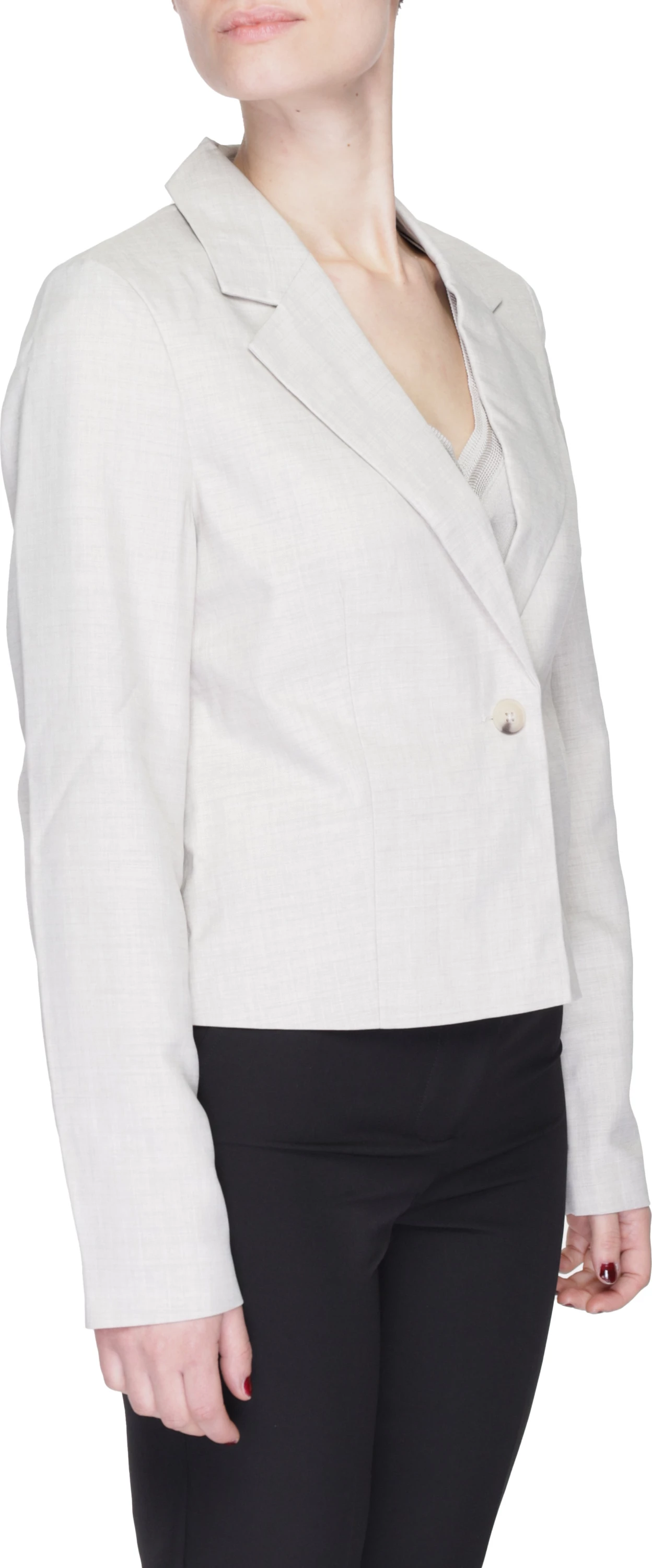 Blazer për femra Vero Moda Vmnancy Ls Short Slim 10304631, gri e çelët [Madhësia: 36]