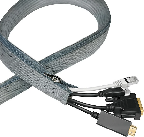 Mbulues kabllosh LogiLink KAB0072, me zinxhir, 2 m, Ø30 mm, gri