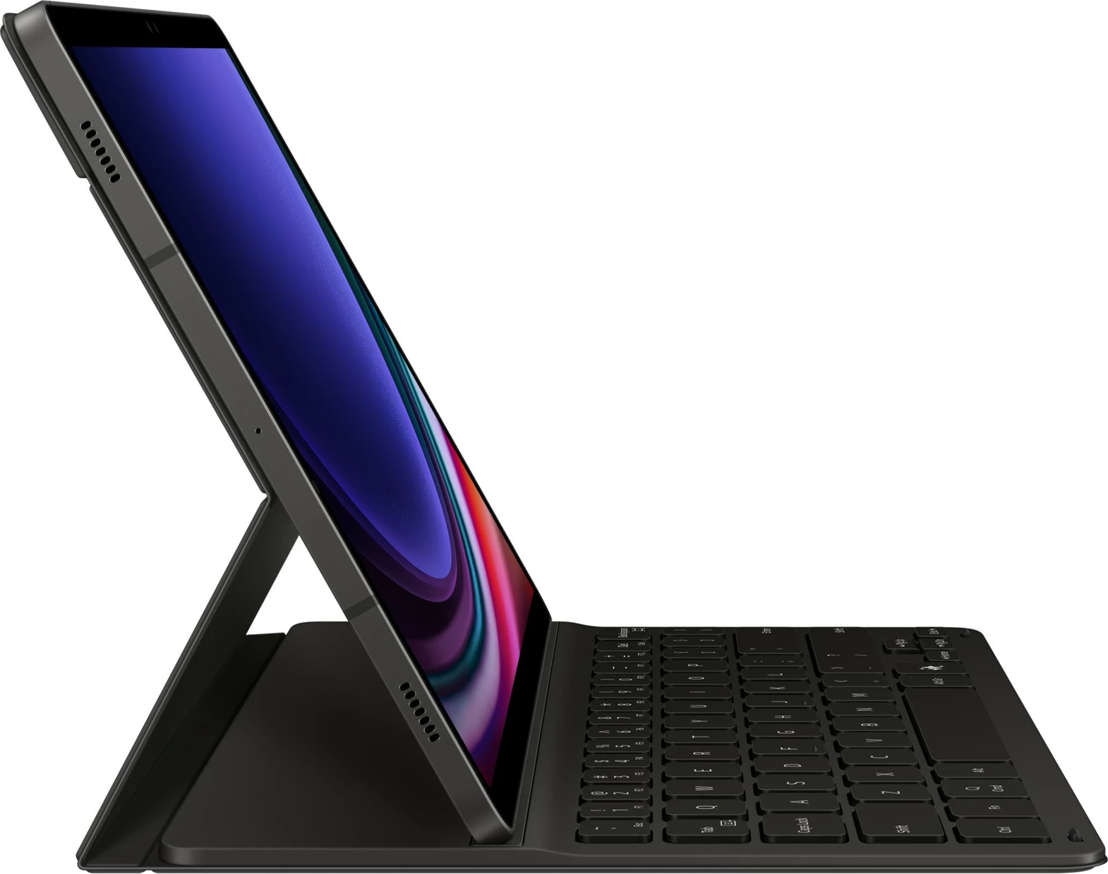 Mbështjellës tastierë Samsung EF-DX720, QWERTZ, Galaxy Tab S9, Galaxy Tab S9 FE, e zezë