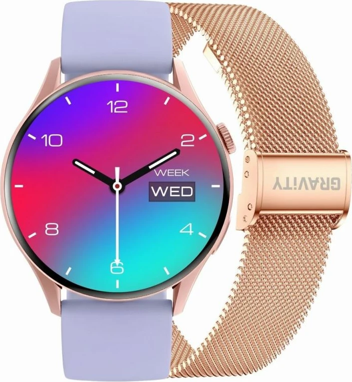 Smartwatch Gravity GT11-7, rrip rozë gold + byzylyk