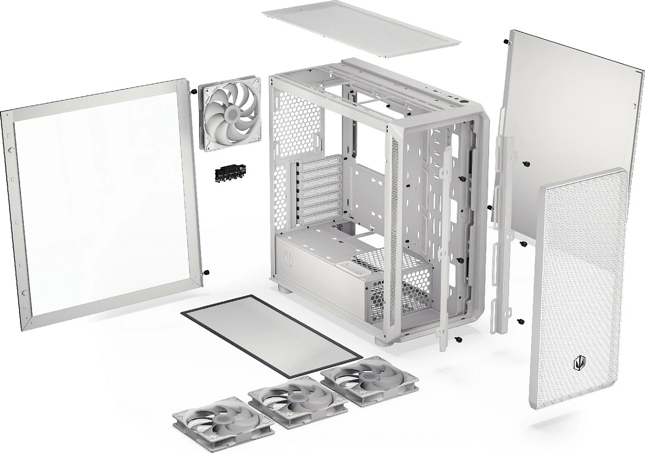 Kasë Endorfy Arx 700 ARGB, Tempered Glass, ATX/micro ATX, USB-C, e bardhë