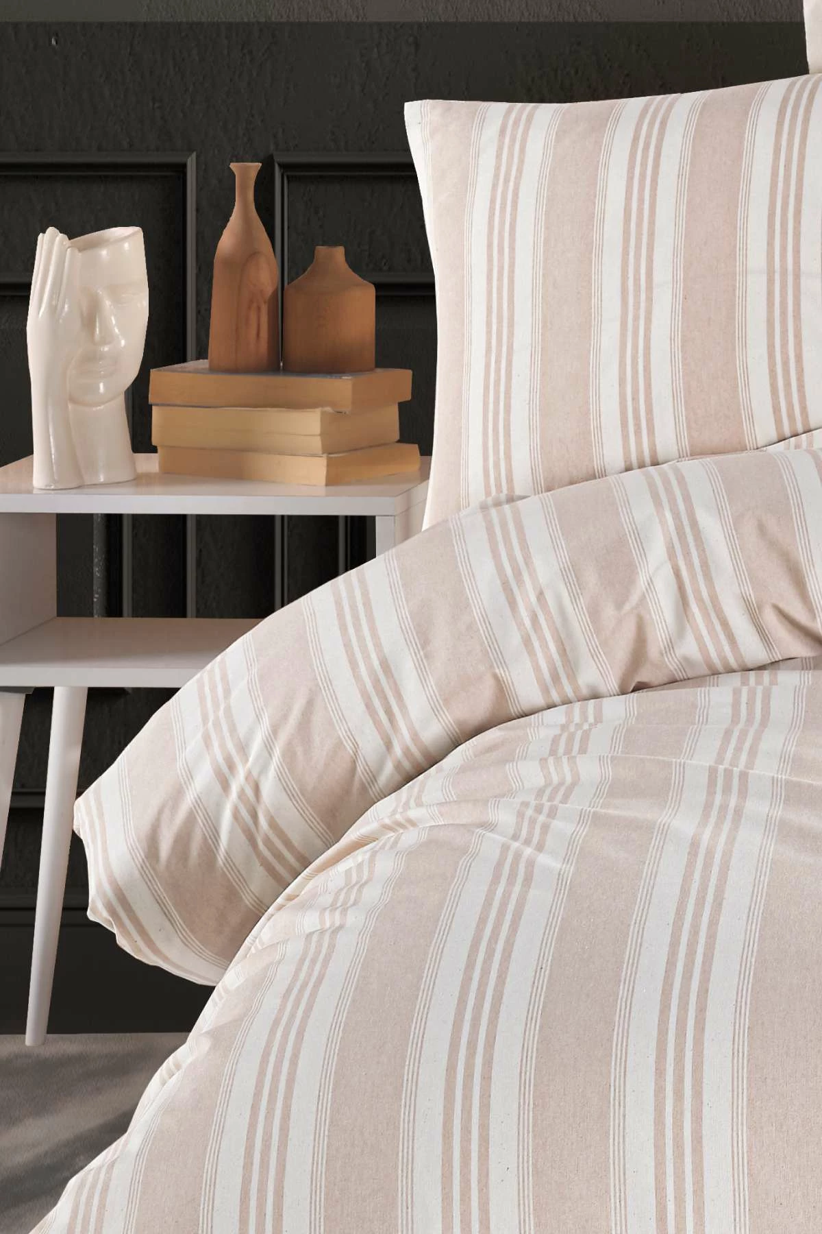Set mbulesë për jorgan Single, L'Essentiel Linge de Maison, Soft Line, bezhë