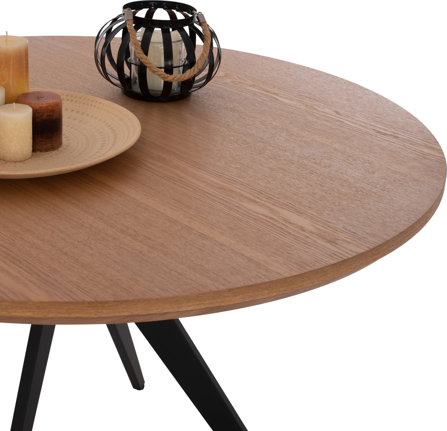 Tavolinë e rrumbullakët për ngrënie, MDF, ngjyrë arre, FH9307.01, Φ120x75H