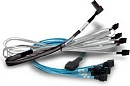 Kabllo Broadcom 05-60003-00, 1 m, SFF-8654 në 2x SFF-8643