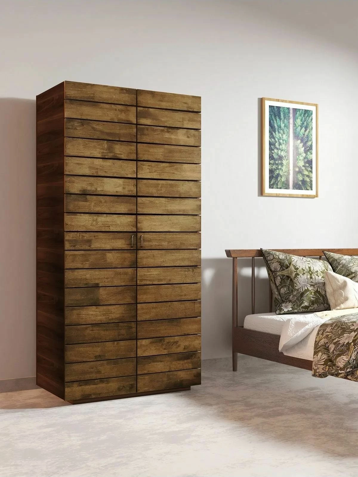 Dollap rrobash Skye Decor, Rb-167, ngjyrë kafe, 90x187x48 cm