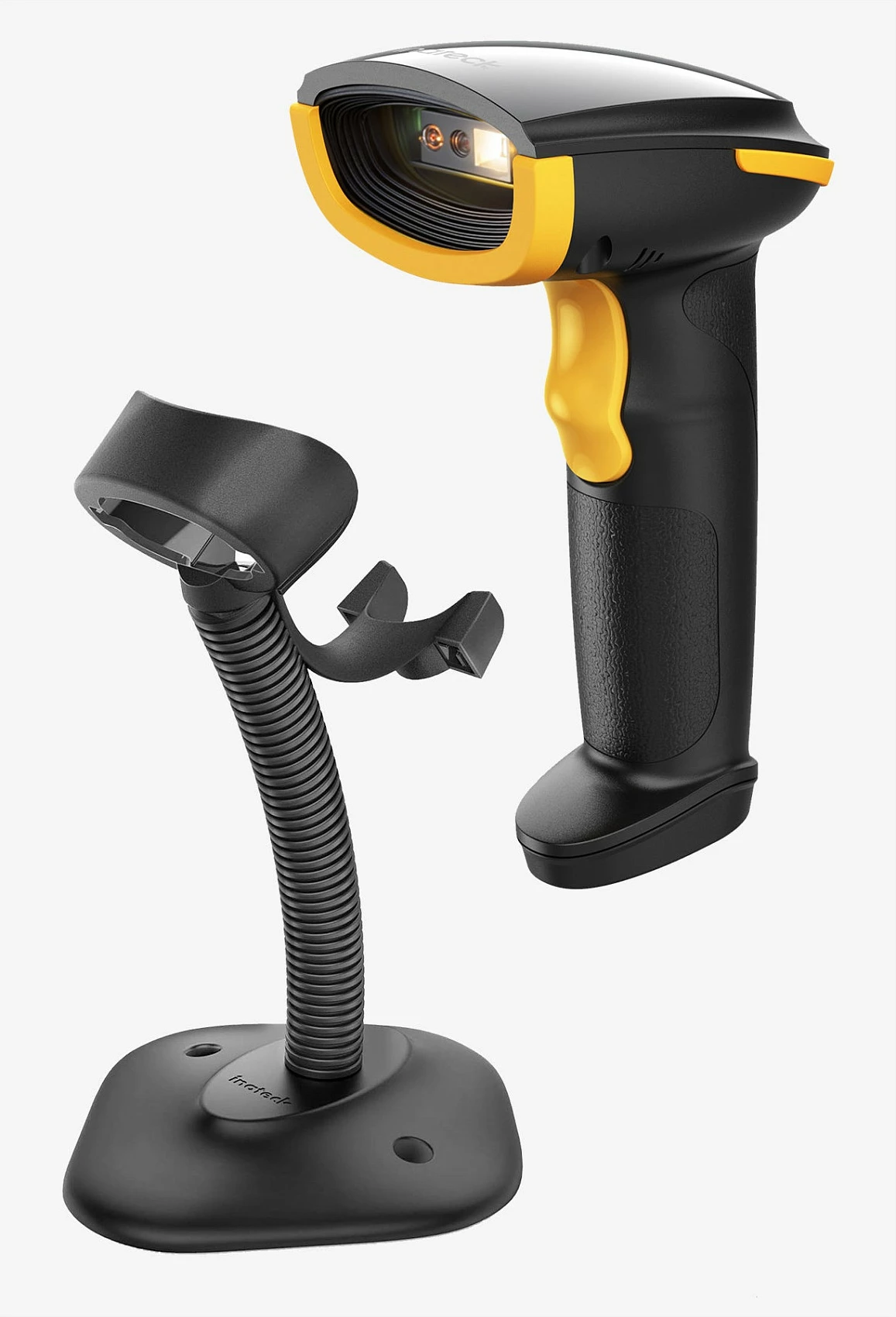 Skaner barkodi Inateck BCST-35, 2D, Bluetooth/USB, 2000mAh, i zi/verdhë
