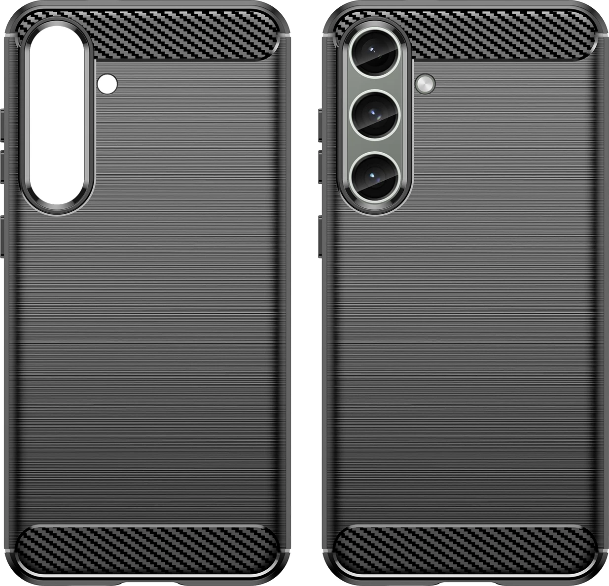 Mbështjellës Hurtel Carbon Case për Samsung Galaxy S24+, TPU, i zi