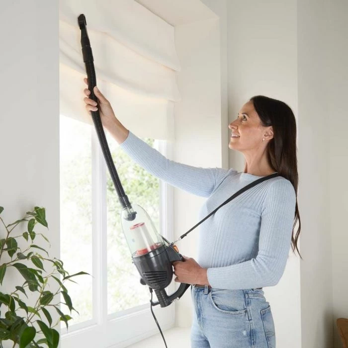 Fshesë me korrent vertikale VonHaus 3007796 800W, pa qese, 1.3L, filtër HEPA, 2-në-1, e zezë