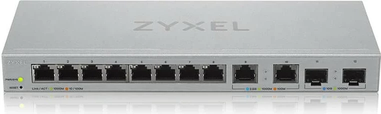 Switch Zyxel XGS1210-12, 8 porta 1Gbps, 2 porta 2.5Gbps, 2 SFP+ 10G