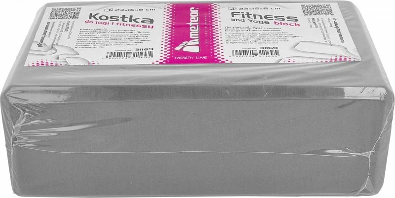 Kockë për yoga e fitness Meteor, gri
