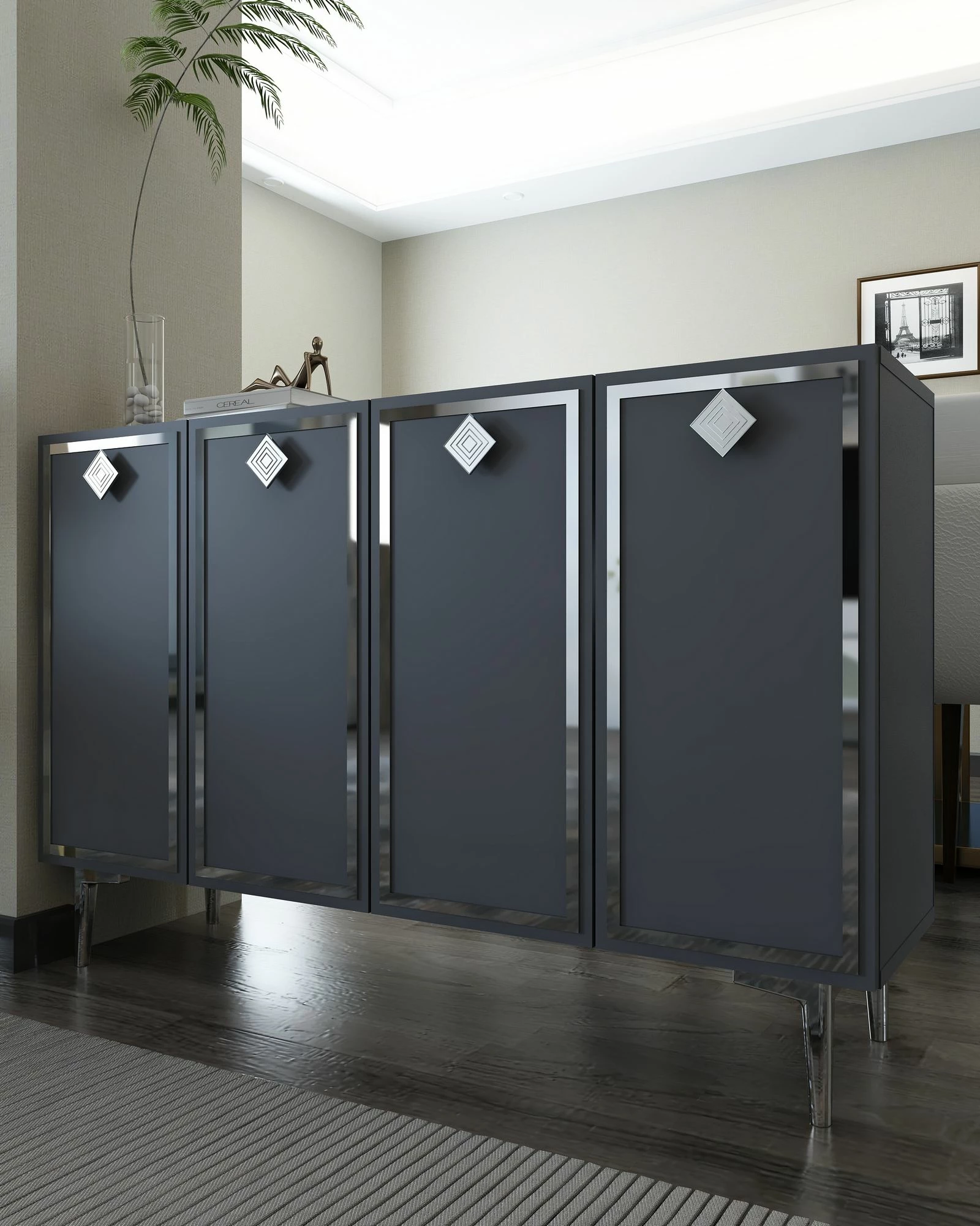 Konsol Skye Decor, anthracite, silver, 8159KM-1
