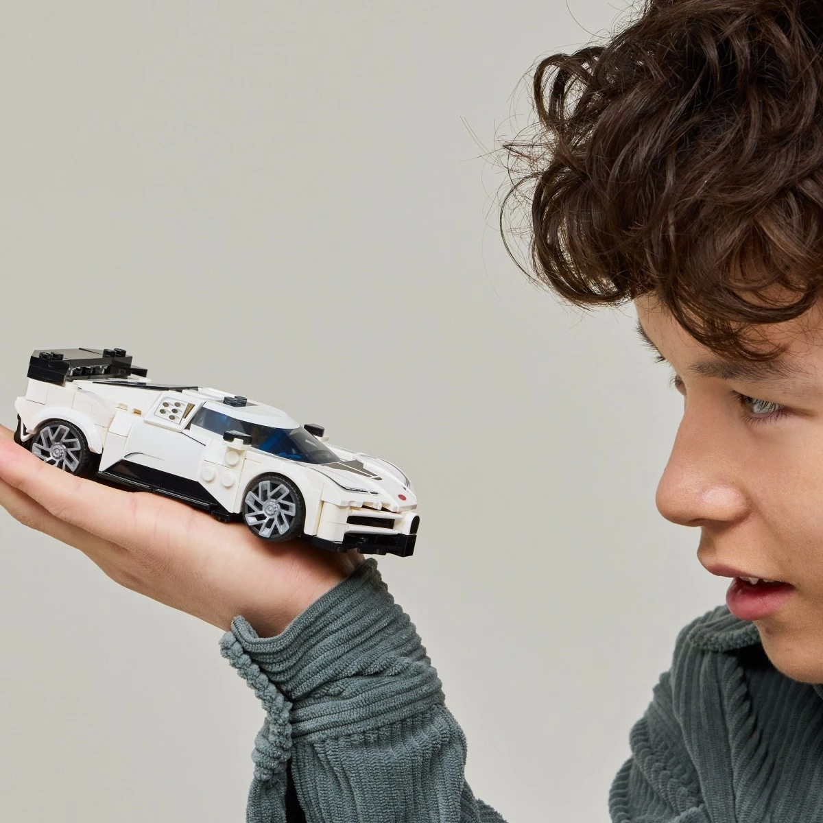 Set LEGO Speed Champions Bugatti Centodieci 77240, 291 pjesë, e bardhë