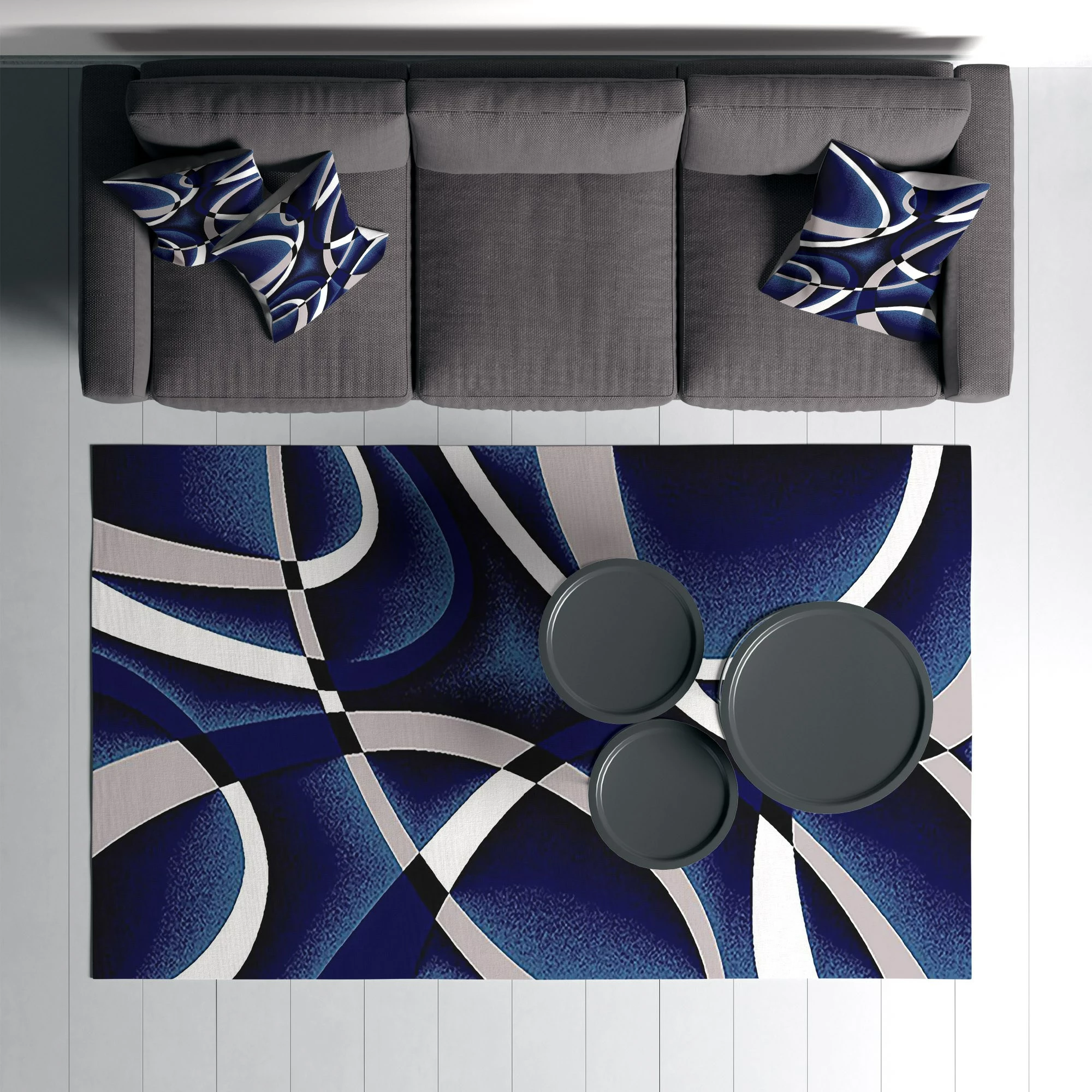 Qilim ngjyrë navy blue, Conceptum Hypnose, Woopamuk203, 120x180cm
