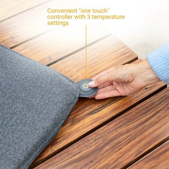 Jastëk elektrik Medisana OL 600 për karrige, 400x400 mm, 3 nivele ngrohje, gri