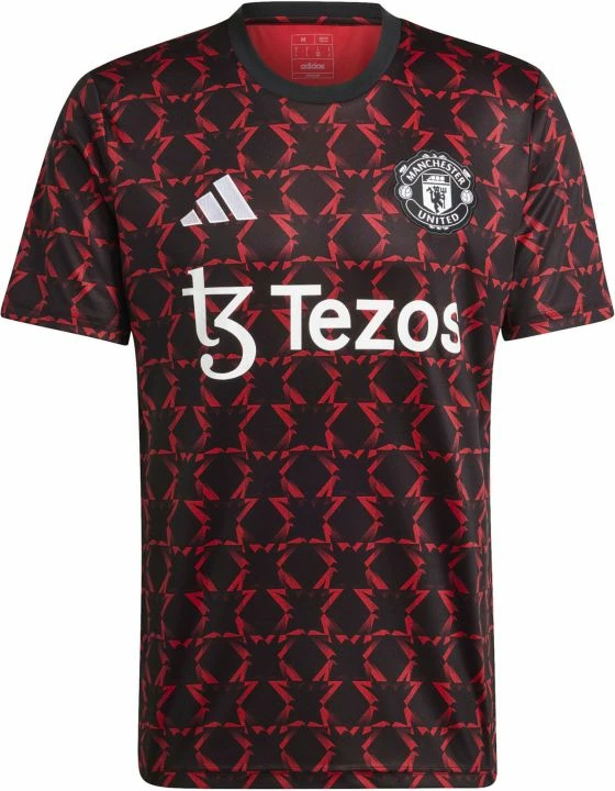 Maicë për meshkuj adidas Manchester United, e zezë dhe e kuqe