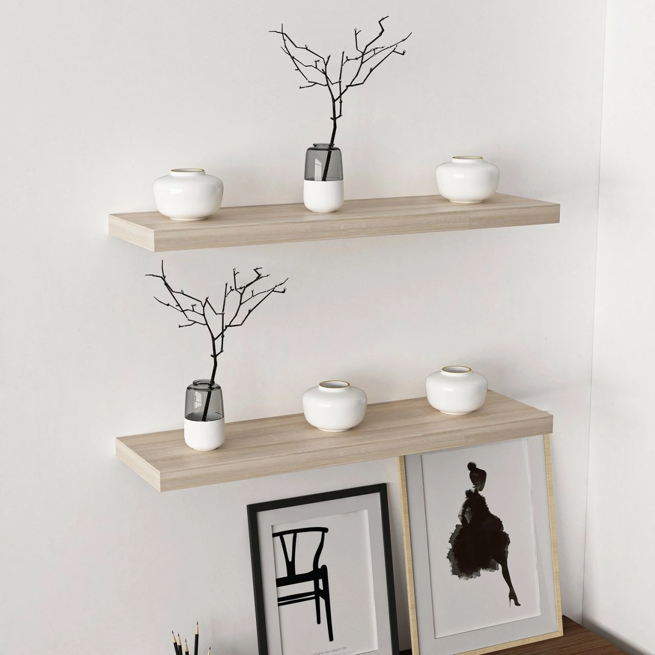 Raft muri dekorativ Skye Decor, ngjyrë sonomo, Gizli2 80