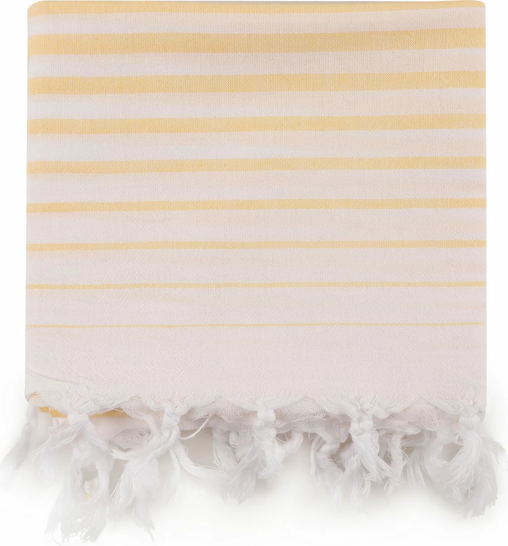 Peshqir plazhi Fouta, ngjyrë e verdhë, Mijölnir, Golge, 90x180cm