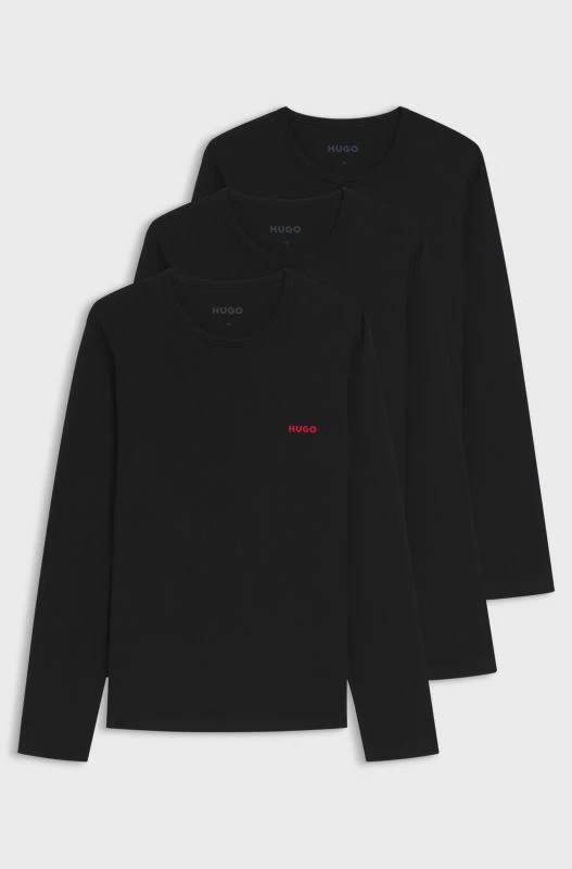 Këmishë për meshkuj Hugo Bodywear LS-SHIRT 50492631-001, e zezë