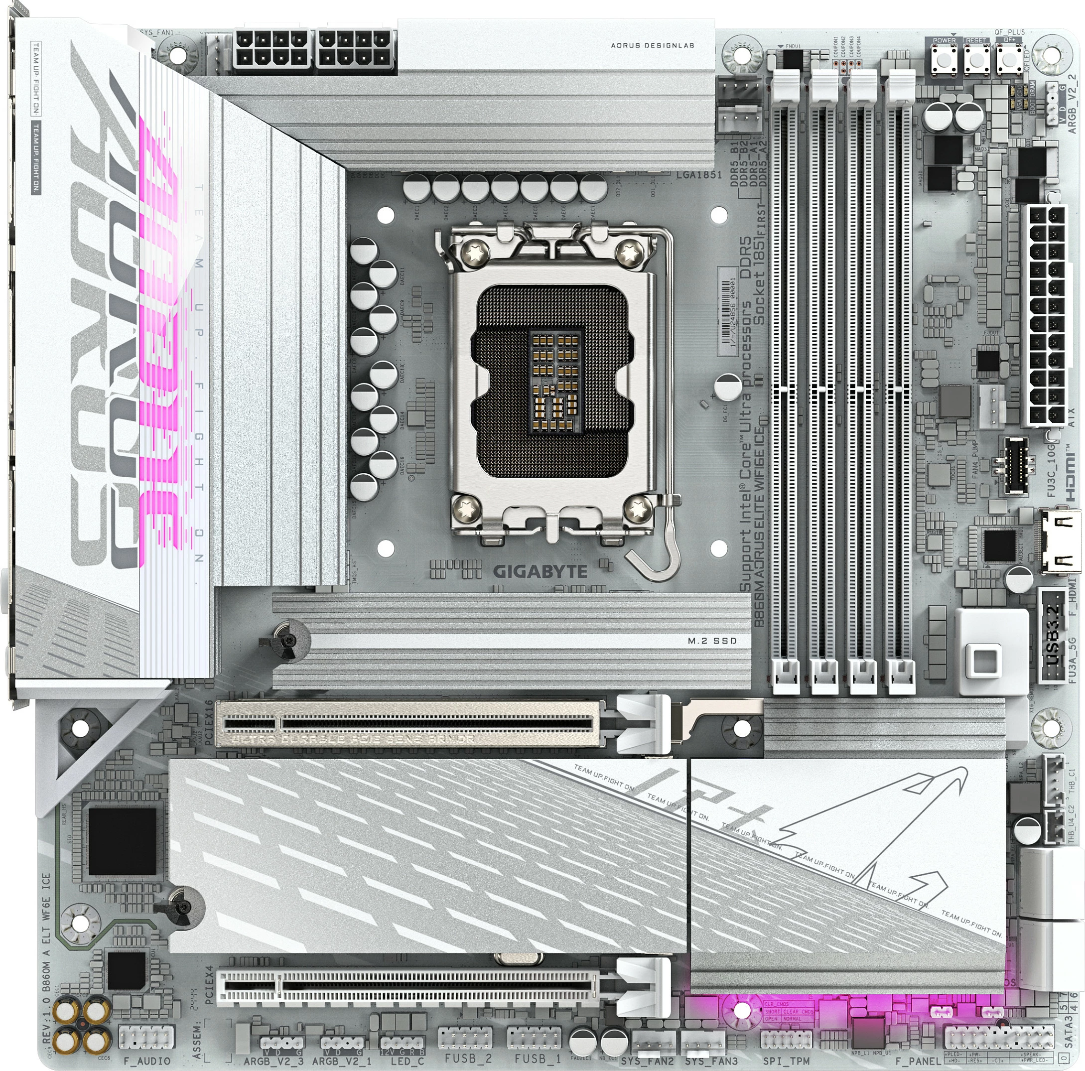 Kartelë grafike Gigabyte B860M A ELT WF6E ICE, 32 GB, e bardhë