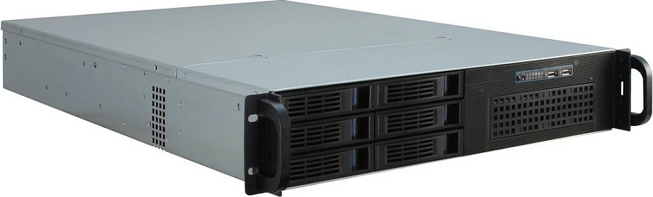Kasë serveri Inter-Tech IPC 2U-2406, 19" rack 2U/2HE storage, e zezë/argjendtë