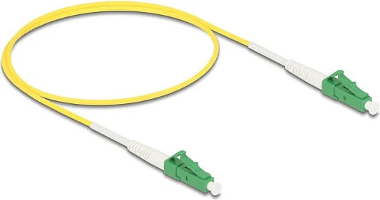 Kabllo fibër optike DeLOCK 83219, LC/APC në LC, OS2, 0.5 m, e verdhë