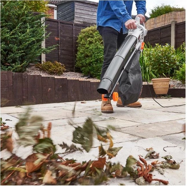 Fryrës gjetheje elektrik 3-në-1 VONHAUS 2500105, 3000W, qese 35L, gri/zezë/portokalli